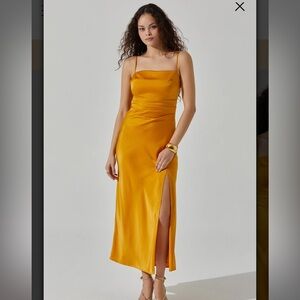 Astr the Label satin maxi dress Marigold